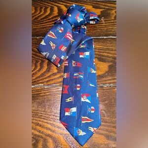 ETRO Milano Nautical Flag Blue Tie
